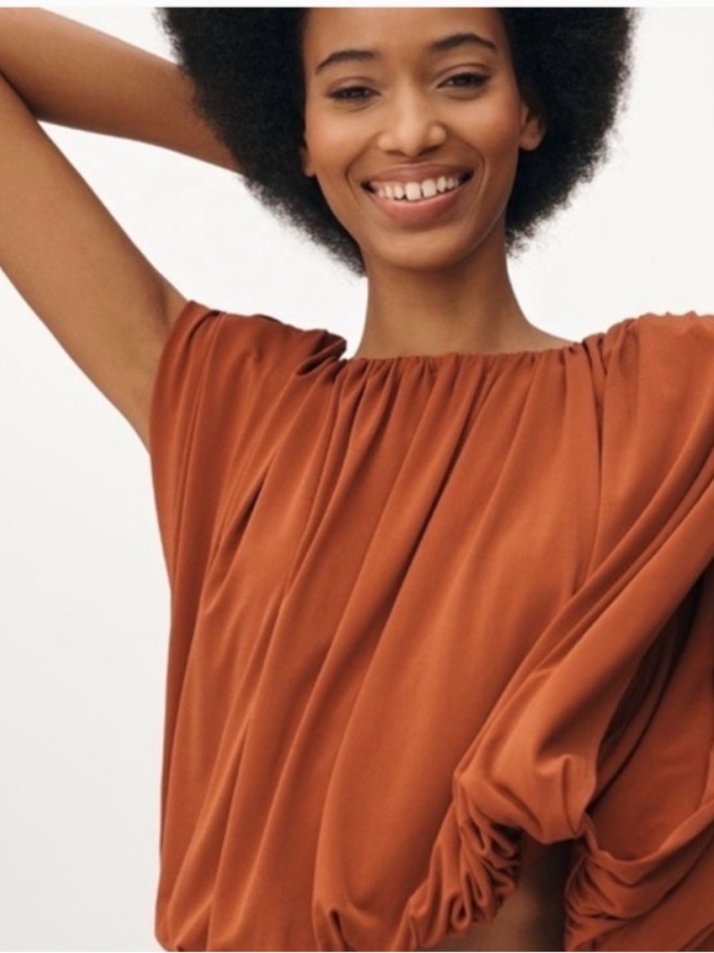 Dolan Blouson Top in Rust from anthropologie. Only wore a couple times. So cute